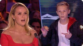 EGG-CELLENT mini magician Jasper Cherry and his CRACKING tricks  Auditions  BGT 2020