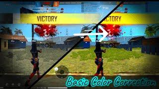 Basic color correction tutorial in hindi  freefire color gradation  simple way to highlight color