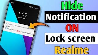 how to hide notification on lock screen realme  Realme mobile me lock screen par notification hide