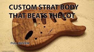 Custom Strat Body  Incredible Build Quality  Koa Top and Roasted Ash Body Review  Tony Mckenzie