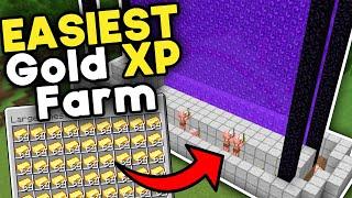 Easiest Gold XP Farm Minecraft Bedrock 1.21