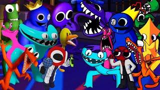 New Update New Rainbow Friends Chapter 2 But Old Vs New Characters  FNF ModVs New Cyan Yellow