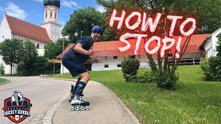 How to Stop on Inline Skates Beginners Tutorial