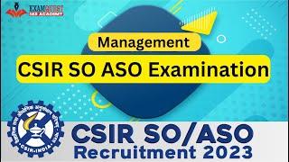 CSIR Recruitment 2023  Management  CSIR SOASO classes  One liners