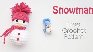 كروشيه الرجل الثلجي  crochet snowman ️