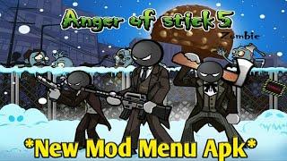 New Anger Of Stick 5 Mod Apk  All Player & All Guns Unlock  All Gun & HP Upgrade  Anger of Stick