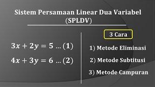 Cara mudah sistem persamaan linear dua variabel menggunakan metode eliminasi subtitusi dan campuran