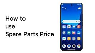 How to use Spare Parts Price