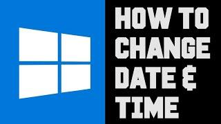 Windows How To Change Date & Time - How To Manually Change Clock Time on Windows Task Bar Tutorial