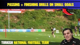 Excellent Passing + Finishing Drills on Small Goals  Turkish National Football Team