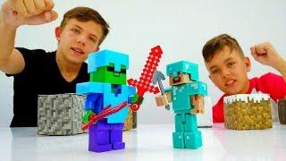 Секреты игры Майнкрафт - Стив против мобов Minecraft