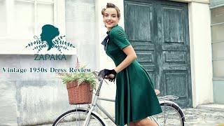 Vintage 1950s Dress Green Plain A-line Swing Rockabilly Party Dress 2020  Free Shipping - ZAPAKA