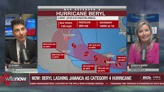 #HurricaneBeryl track update Category 4 storm lashes Jamaica  Tracking the Tropics