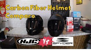 CARBON FIBER HELMET COMPARO  HJC RPHA VS SPYDER RECON+  CARBON LODI