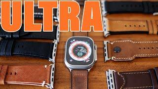 Apple Watch Ultra Best Leather Bands - Nomad Pad & Quill Sandmarc Bandwerk