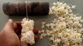 Simple trick to string garland for beginnersgarland making ideaspoola mala kattuvadhu eppaditie