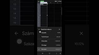 Google táblázat android app pénznem beállítás
