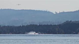 Video shows boat veer in the path of a plane skimming Shawnigan Lake