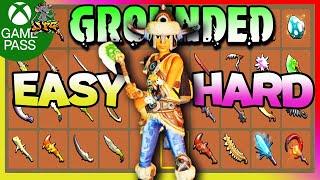 GROUNDED WEAPONS UNLOCKS Easy To Hard Guide To All Weapons In Grounded And When To Get Them