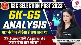 SSC Phase 11 GK Analysis 2023  SSC Selection Post Static GK GS Solved Paper  Divya Tripathi Maam