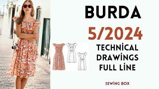 Burda 52024 Technical Drawings Full Line