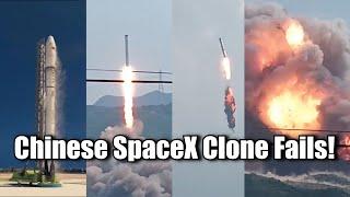 Chinas SpaceX Copy Destroyed in Bizarre Test Failure  - Booster Static Fire Becomes Flight Test