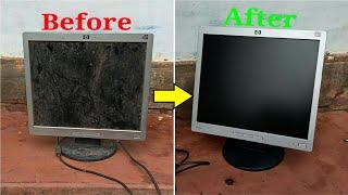 HP L1706 Monitor Restoration  How to clean old monitor