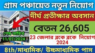 দীর্ঘ প্রতীক্ষার অবসান গ্ৰাম পঞ্চায়েত New Recruitment 2024  WB Gram panchayat recruitment 2024