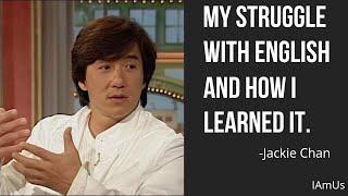 Jackie Chans struggle with English and how he learned it. #jackiechan #english #funny