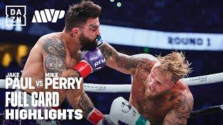 FULL CARD HIGHLIGHTS  JAKE PAUL VS MIKE PERRY