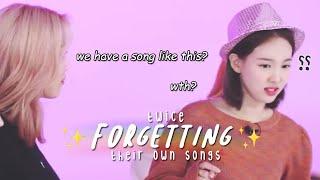 twice forgetting their own songs