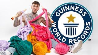 Tattooed Knitter Completes 24 Hour Knitting Marathon - Guinness World Records