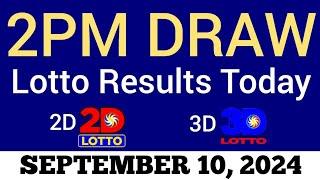 Lotto Result Today 2pm Draw September 10 2024 Swertres Ez2 PCSO Live Result