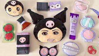 paper diy KUROMI BADDIE Skincare and Make-up blind bag unboxing  asmr