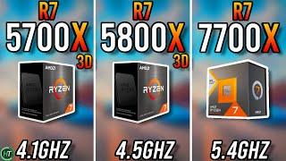 Ryzen 7 5700X3D vs Ryzen 7 5800X3D vs Ryzen 7 7700X