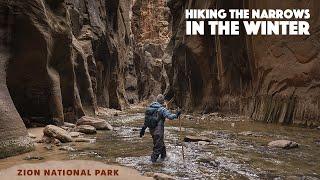 HIKING the NARROWS in the WINTER  All Alone in Zion National Park