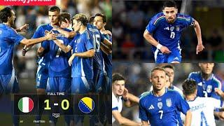 Italy edged Bosnia 1-0 on Sunday as midfielder Davide Frattesi scored a stunning first half goal