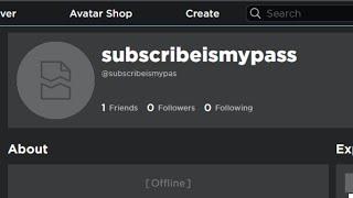 subscribe is my pass roblox