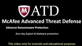 McAfee ATD Installation and Configuration