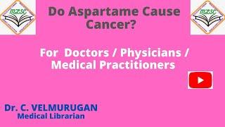 Aspartame Cause Cancer? - Flashback Friday
