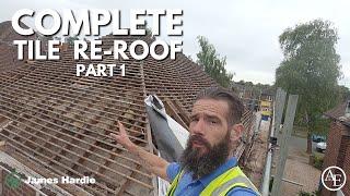 COMPLETE TILE RE-ROOF PART 1