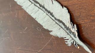 How To Weld A Feather  Introduction To Sculpting Metal  Easy Scrap Metal Art  Barbie The Welder