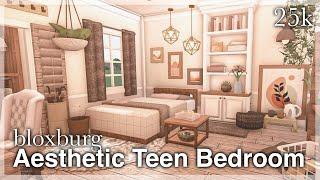 Bloxburg - Aesthetic Teen Bedroom Speedbuild