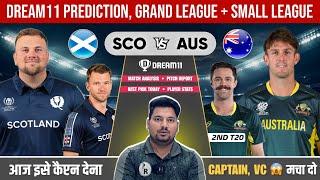 SCO vs AUS 2nd T20  Dream11 Prediction  SCO vs AUS Dream11 Team  Scotland vs Australia Dream11