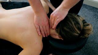 Soft & Deep Tissue Back & Neck Massage  Relaxing Music