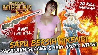 CEWEK PRO PLAYER SAPU BERSIH VIKENDI PAKE AKM GLACIER + ARCTIC WITCH SET  20 KILL  PUBG MOBILE