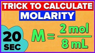 Trick to Calculate Molarity  Molarity practice problems