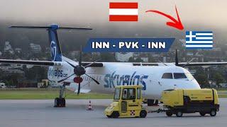 My Trip to Preveza and back to Innsbruck with Skyalps  Dash Q400  9H-BEL  #skyalps