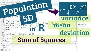 Population Standard Deviation in R - Sum of Squares Variance SD in RStudio