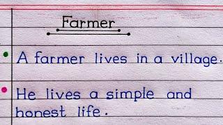 10 Lines On Farmer In English Writing  Essay On Farmer In English  Farmer Essay Writing 